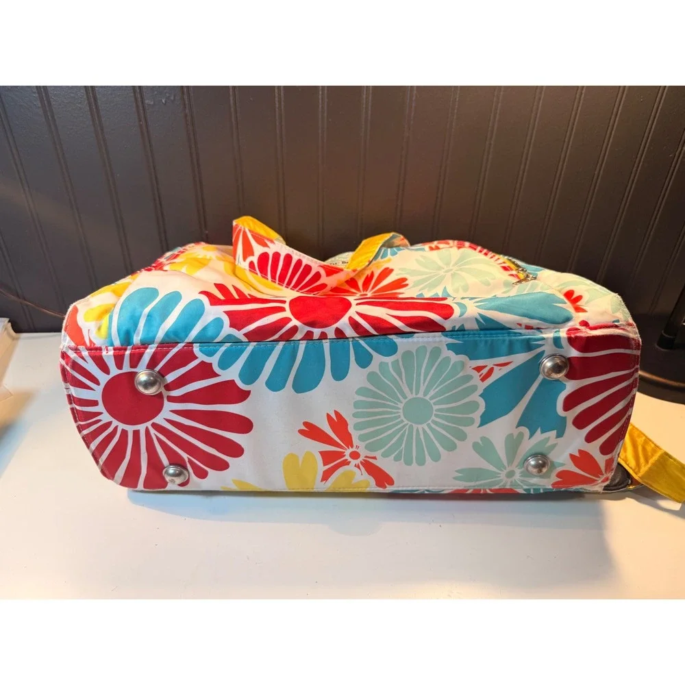 Ju-Ju-Be Be Prepared Diaper Bag Drip Drops Floral Multi-Color Large Travel Tote